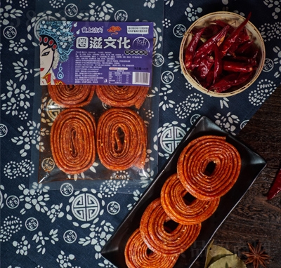 食上功夫圈滋文化辣条休闲食品调味面制品孜然烤肉味125克