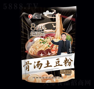 逗赢方便粉丝方便食品招商代理懒人代餐骨汤土豆粉260克